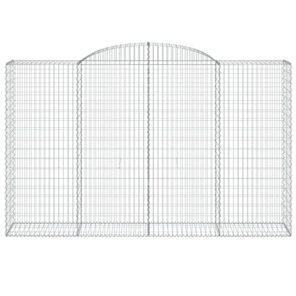 vidaXL Gabionen mit Hochbogen 13 Stk 300x50x180/200cm Verzinktes Eisen