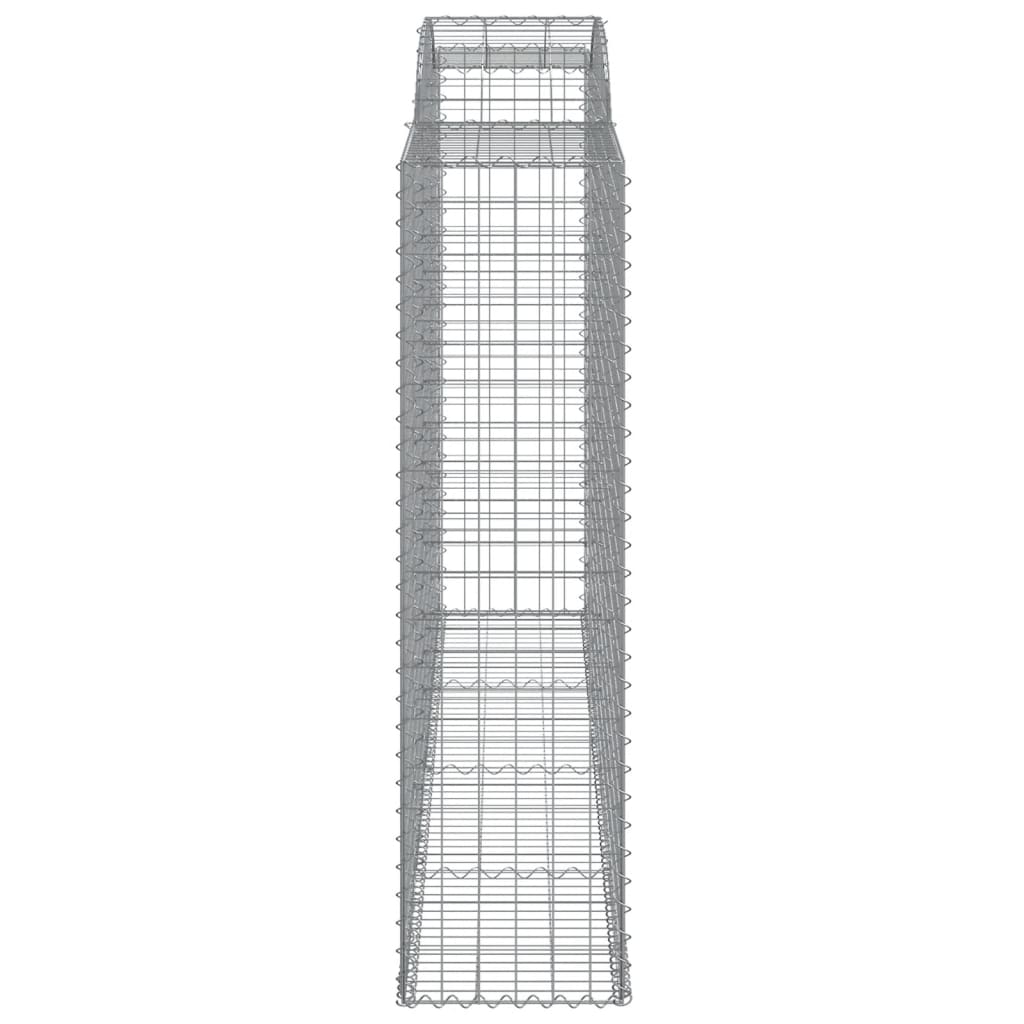 vidaXL Gabionen mit Hochbogen 13 Stk 300x50x180/200cm Verzinktes Eisen