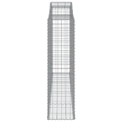 vidaXL Gabionen mit Hochbogen 13 Stk 300x50x180/200cm Verzinktes Eisen