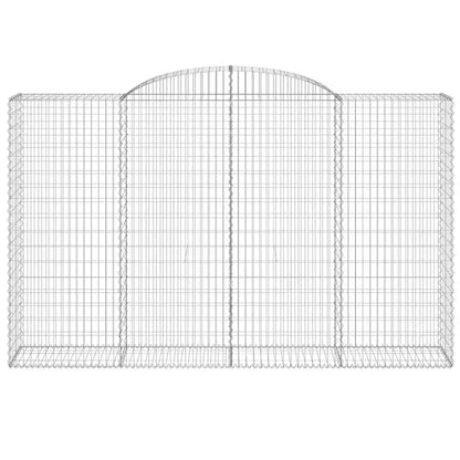 vidaXL Gabionen mit Hochbogen 15 Stk 300x50x180/200cm Verzinktes Eisen