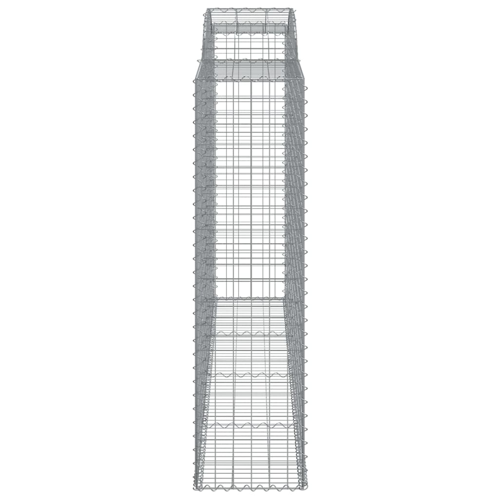 vidaXL Gabionen mit Hochbogen 17 Stk 300x50x180/200cm Verzinktes Eisen