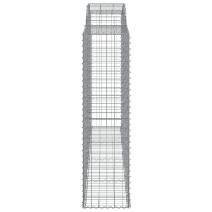 vidaXL Gabionen mit Hochbogen 17 Stk 300x50x180/200cm Verzinktes Eisen