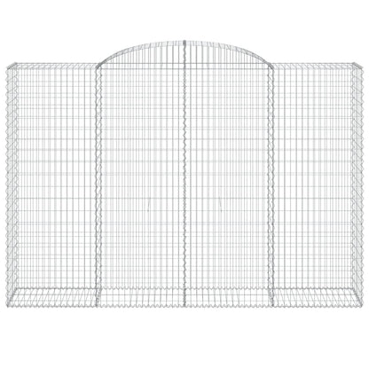vidaXL Gabionen mit Hochbogen 3 Stk. 300x50x200/220cm Verzinktes Eisen