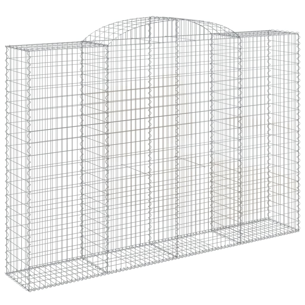 vidaXL Gabionen mit Hochbogen 6 Stk. 300x50x200/220cm Verzinktes Eisen