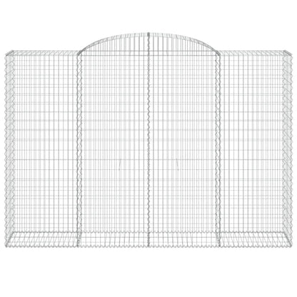 vidaXL Gabionen mit Hochbogen 6 Stk. 300x50x200/220cm Verzinktes Eisen