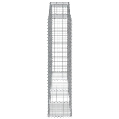 vidaXL Gabionen mit Hochbogen 6 Stk. 300x50x200/220cm Verzinktes Eisen