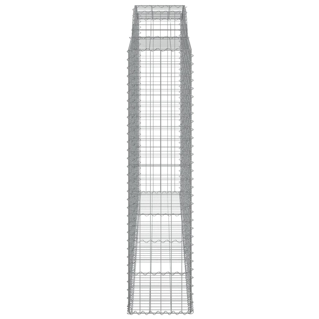 vidaXL Gabionen mit Hochbogen 7 Stk. 300x50x200/220cm Verzinktes Eisen