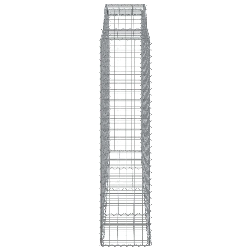 vidaXL Gabionen mit Hochbogen 11 Stk 300x50x200/220cm Verzinktes Eisen