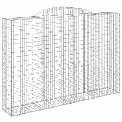 vidaXL Gabions avec arche haute 12 pcs 300x50x200/220cm Fer galvanisé