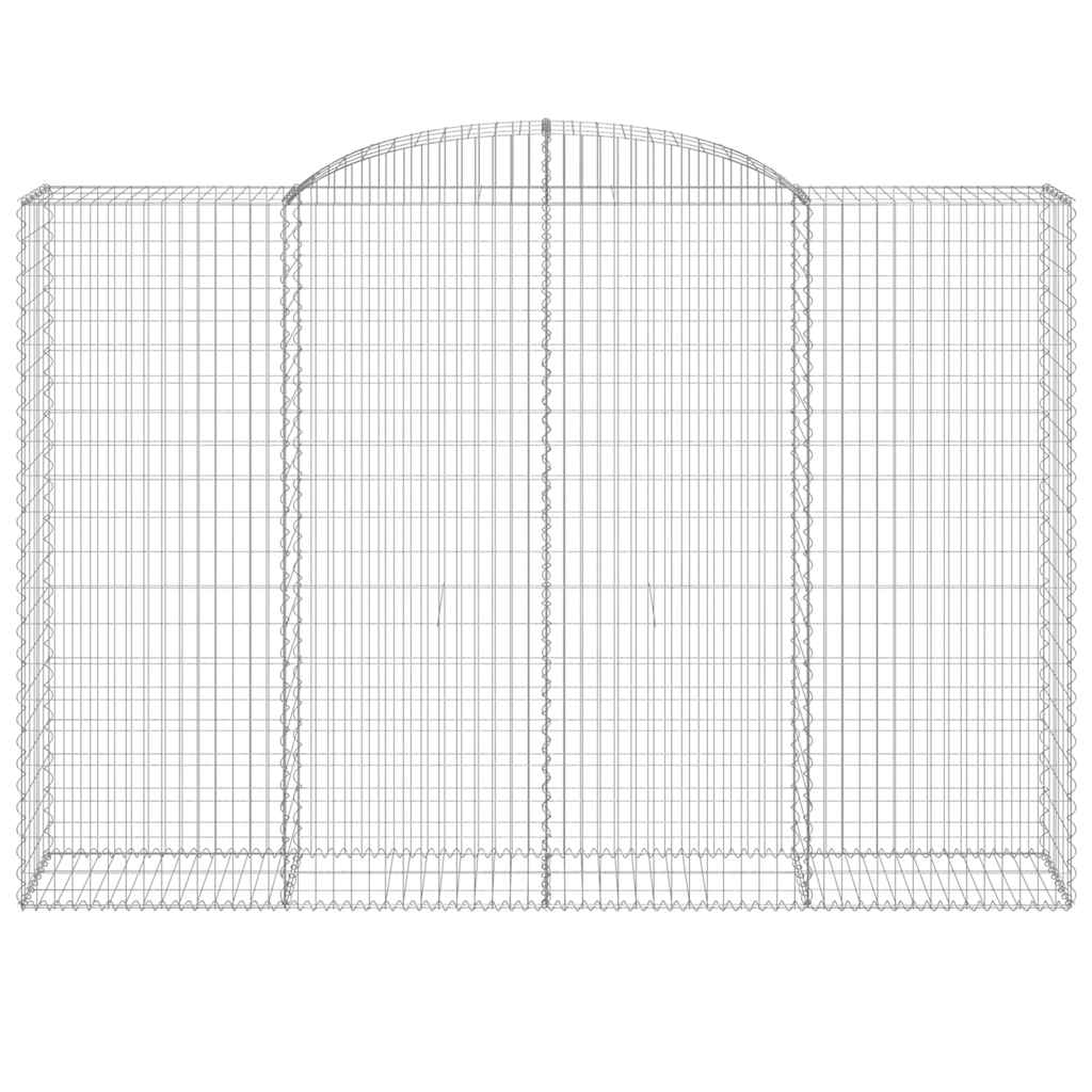 vidaXL Gabions avec arche haute 12 pcs 300x50x200/220cm Fer galvanisé