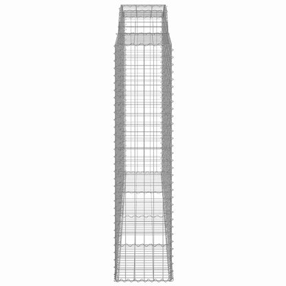vidaXL Gabions avec arche haute 12 pcs 300x50x200/220cm Fer galvanisé