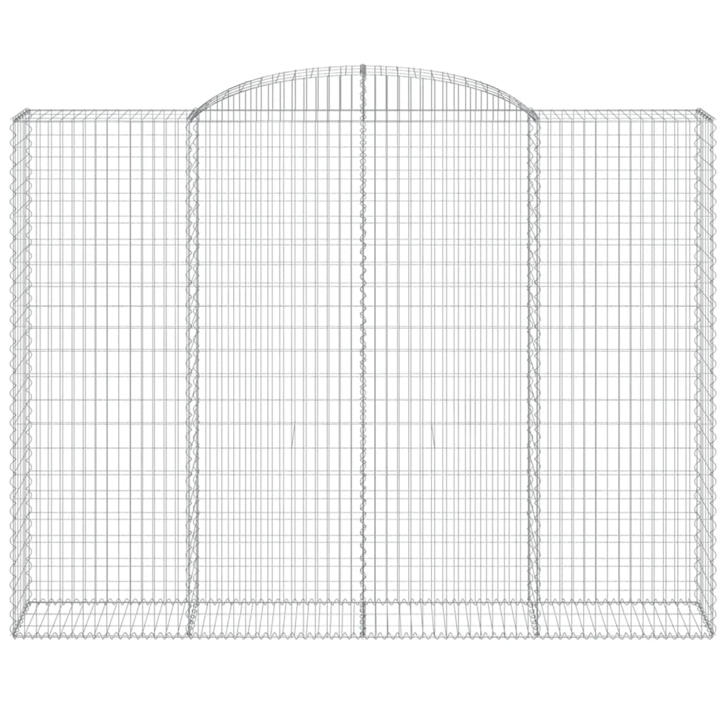 vidaXL Gabions avec arche 3 pces 300x50x220/240cm Fer galvanisé