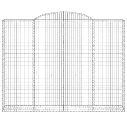 vidaXL Gabions avec arche 3 pces 300x50x220/240cm Fer galvanisé