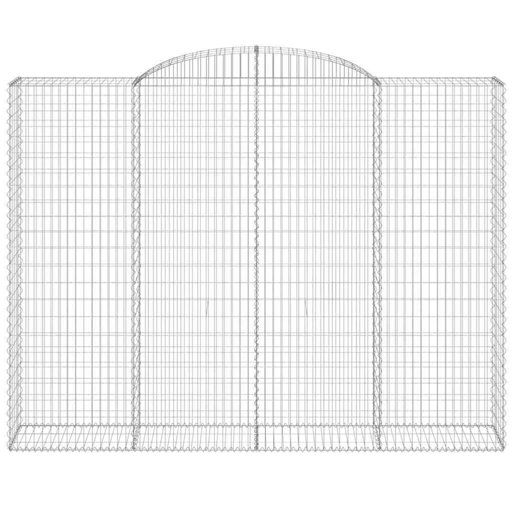 vidaXL Gabions avec arche haute 4 pcs 300x50x220/240 cm Fer galvanisé