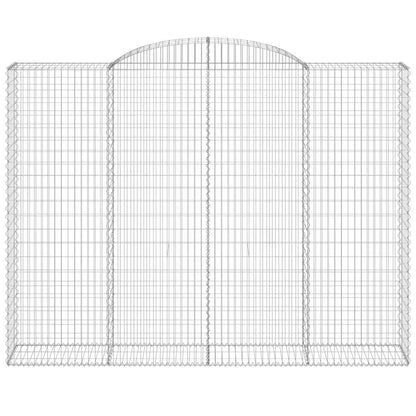 vidaXL Gabions avec arche haute 4 pcs 300x50x220/240 cm Fer galvanisé