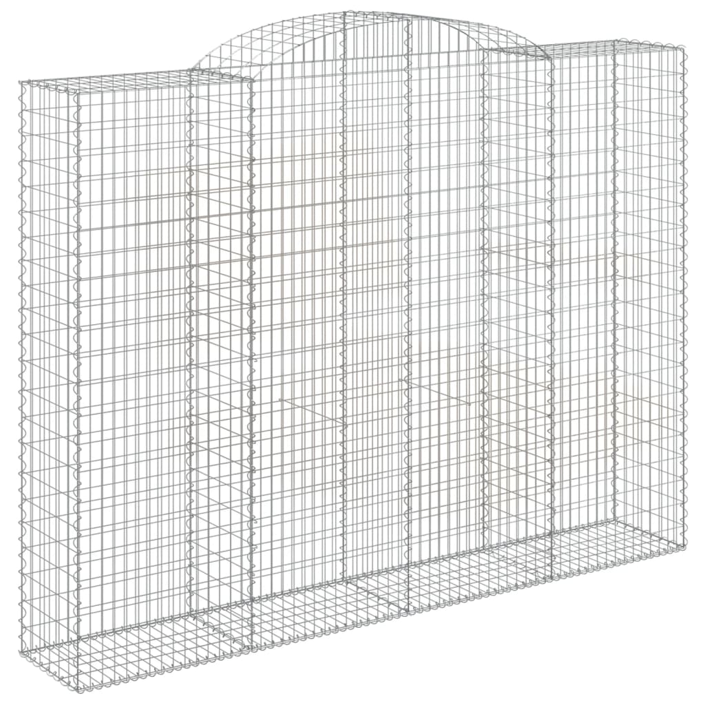 vidaXL Gabions à arc élevé 7 pcs 300x50x220/240 cm Fer galvanisé