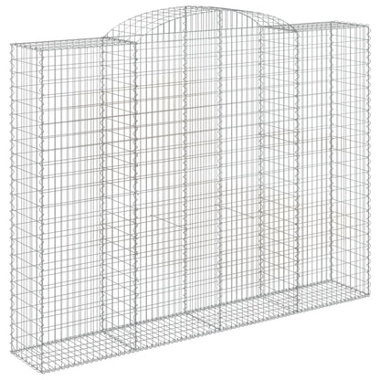 vidaXL Gabions à arc élevé 7 pcs 300x50x220/240 cm Fer galvanisé
