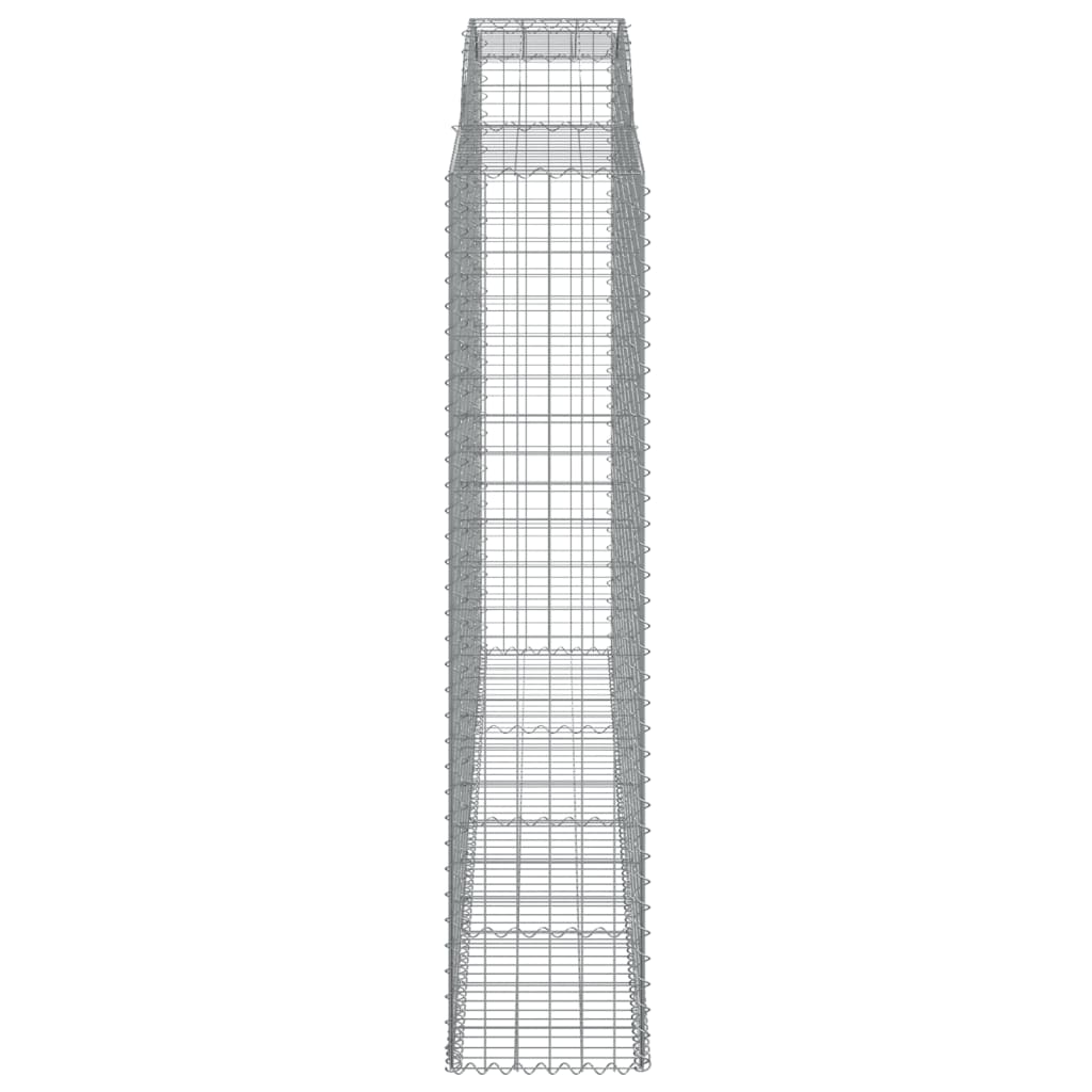 vidaXL Gabions à arc élevé 7 pcs 300x50x220/240 cm Fer galvanisé