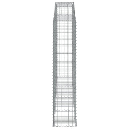 vidaXL Gabions à arc élevé 7 pcs 300x50x220/240 cm Fer galvanisé