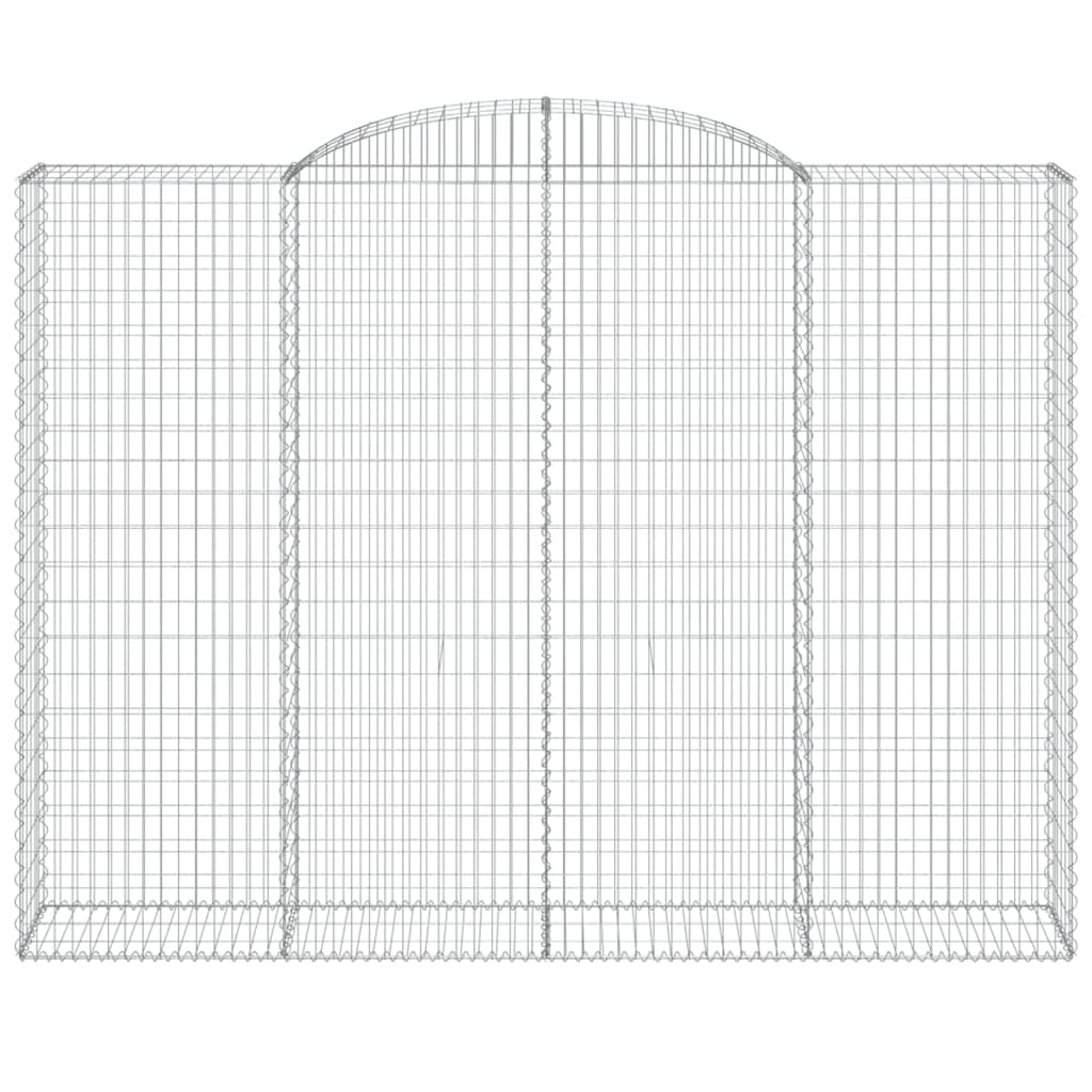 vidaXL Gabionen mit Hochbogen 15 Stk 300x50x220/240cm Verzinktes Eisen
