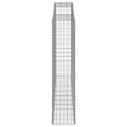 vidaXL Gabionen mit Hochbogen 15 Stk 300x50x220/240cm Verzinktes Eisen