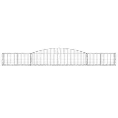 vidaXL Gabionen mit Hochbogen 3 Stk. 400x30x40/60 cm Verzinktes Eisen