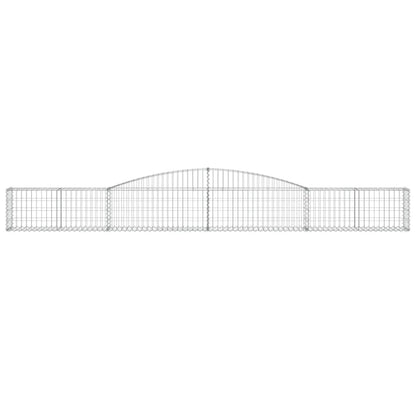 vidaXL Gabionen mit Hochbogen 4 Stk. 400x30x40/60 cm Verzinktes Eisen