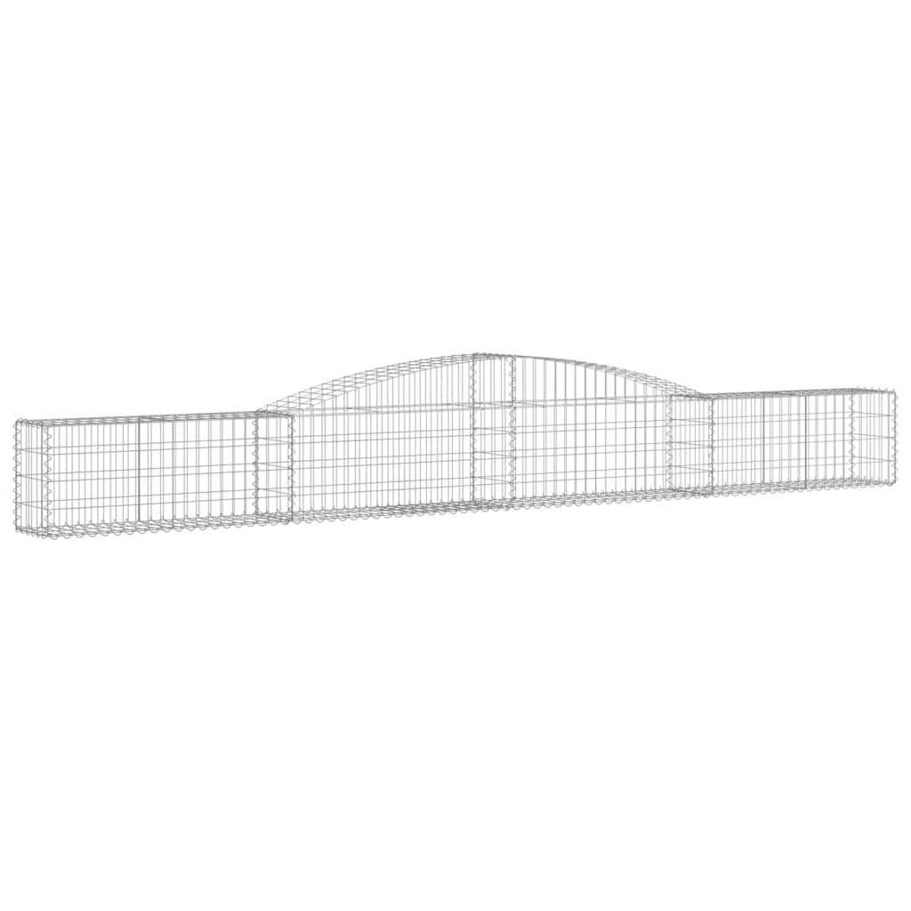 vidaXL Gabionen mit Hochbogen 5 Stk. 400x30x40/60 cm Verzinktes Eisen