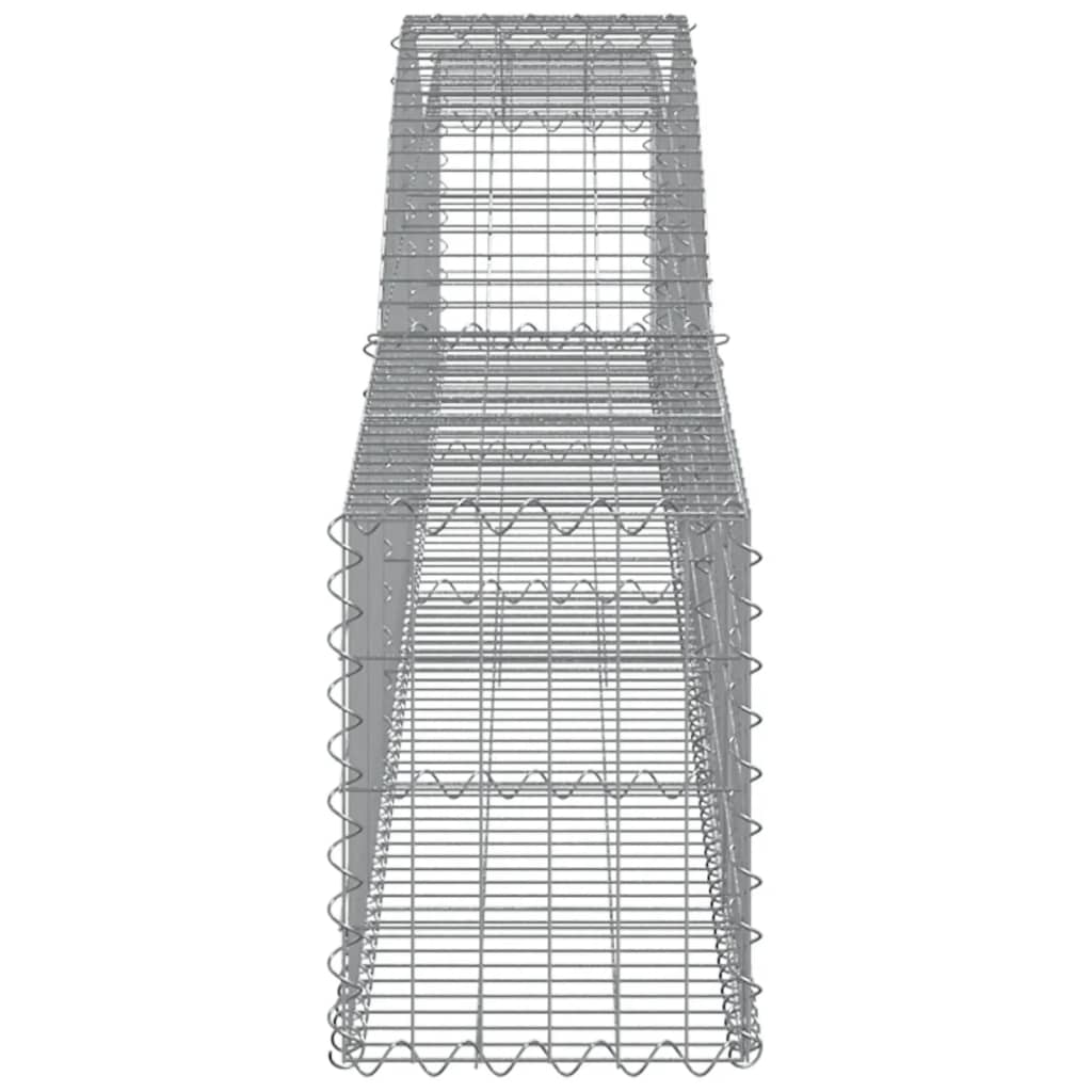 vidaXL Gabionen mit Hochbogen 5 Stk. 400x30x40/60 cm Verzinktes Eisen