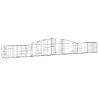 vidaXL Gabionen mit Hochbogen 6 Stk. 400x30x40/60 cm Verzinktes Eisen