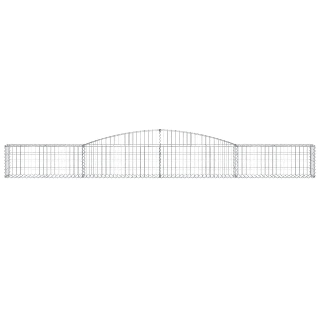 vidaXL Gabionen mit Hochbogen 6 Stk. 400x30x40/60 cm Verzinktes Eisen