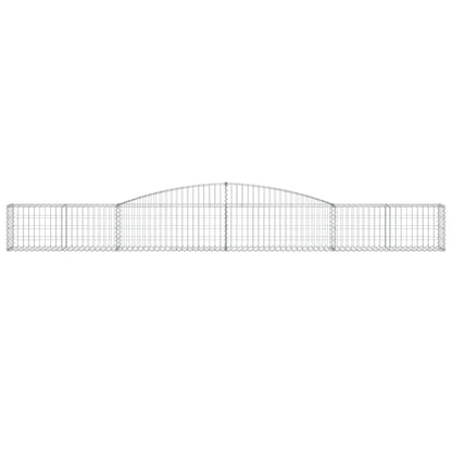 vidaXL Gabionen mit Hochbogen 6 Stk. 400x30x40/60 cm Verzinktes Eisen
