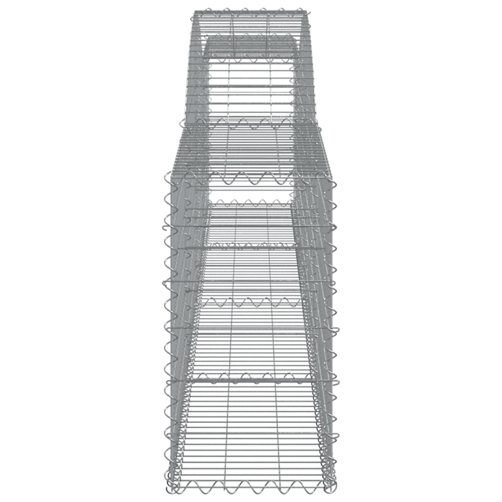 vidaXL Gabionen mit Hochbogen 3 Stk. 400x30x60/80 cm Verzinktes Eisen