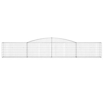 vidaXL Gabionen mit Hochbogen 4 Stk. 400x30x60/80 cm Verzinktes Eisen