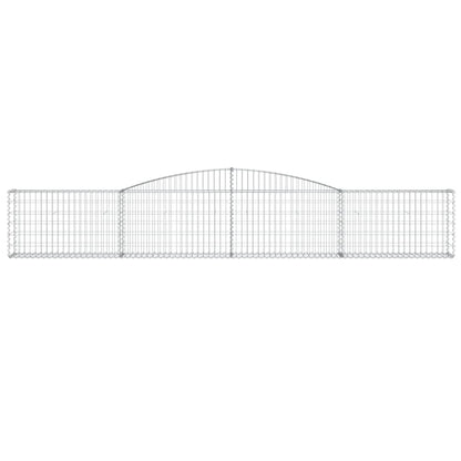 vidaXL Gabionen mit Hochbogen 5 Stk. 400x30x60/80 cm Verzinktes Eisen