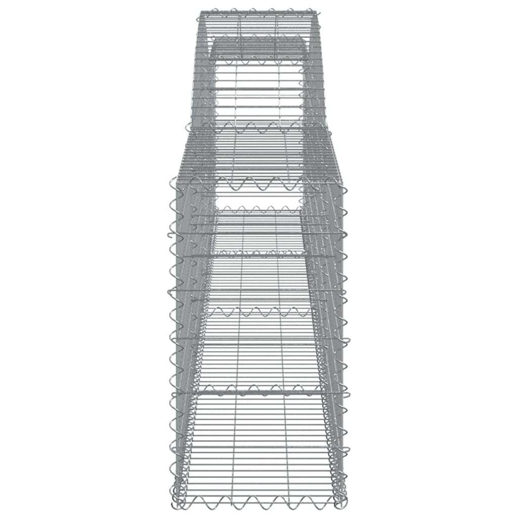 vidaXL Gabionen mit Hochbogen 5 Stk. 400x30x60/80 cm Verzinktes Eisen