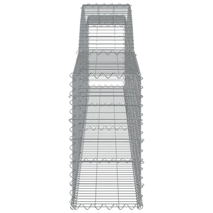 vidaXL Gabionen mit Hochbogen 6 Stk. 400x30x60/80 cm Verzinktes Eisen