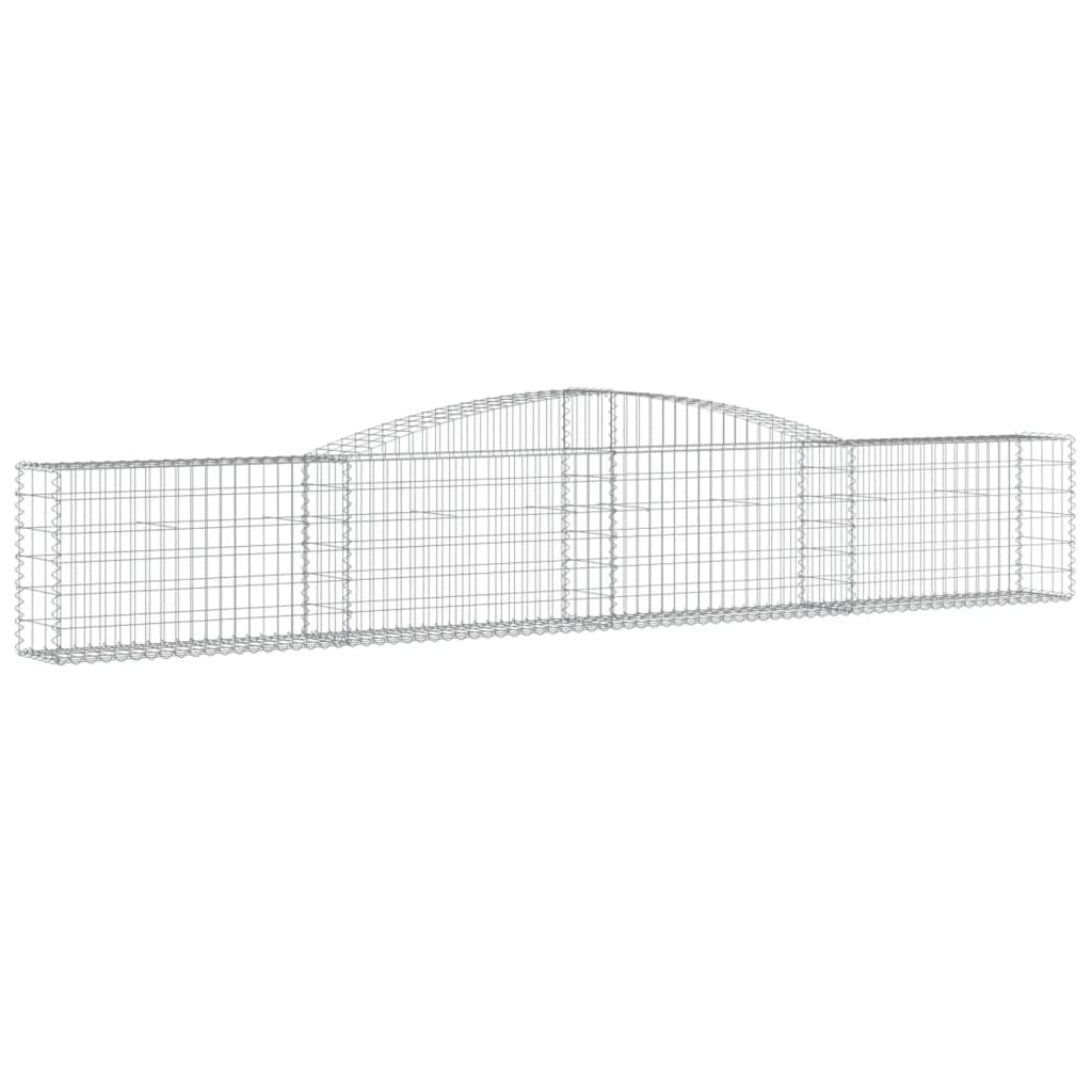 vidaXL Gabionen mit Hochbogen 20 Stk. 400x30x60/80 cm Verzinktes Eisen