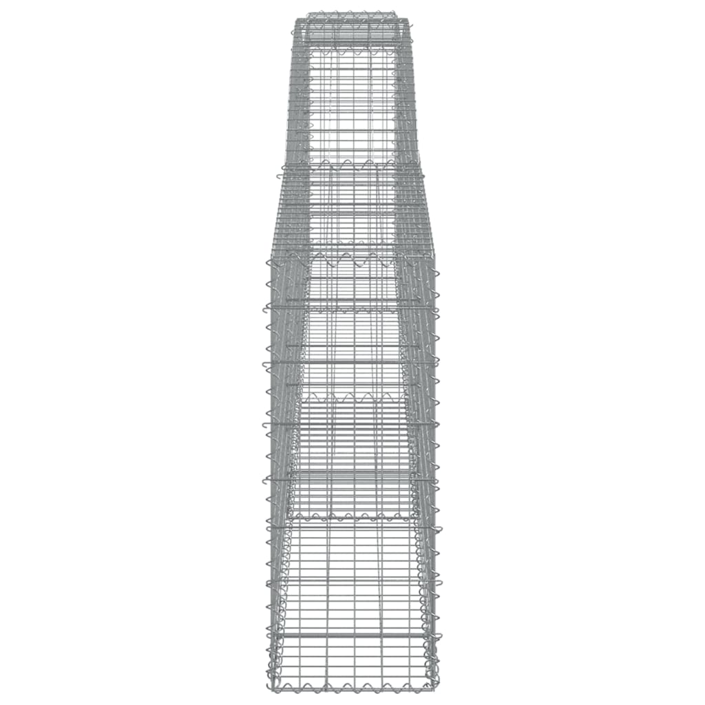 vidaXL Gabionen mit Hochbogen 4 Stk. 400x30x80/100cm Verzinktes Eisen
