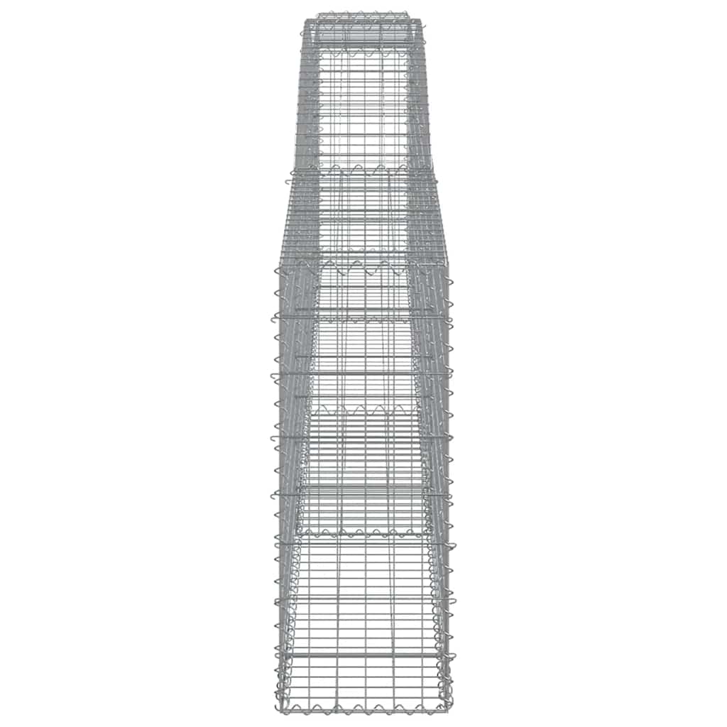 vidaXL Gabionen mit Hochbogen 6 Stk. 400x30x80/100cm Verzinktes Eisen