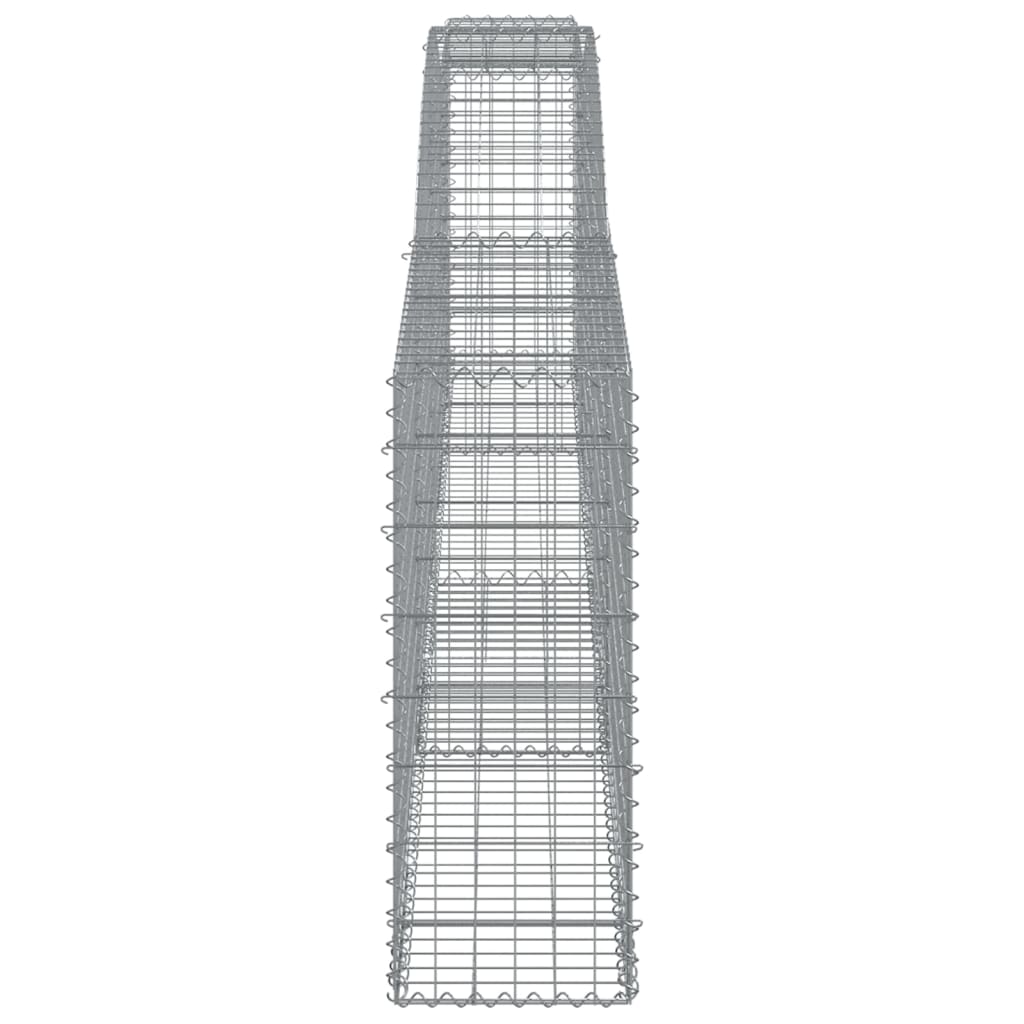 vidaXL Gabionen mit Hochbogen 9 Stk. 400x30x80/100cm Verzinktes Eisen