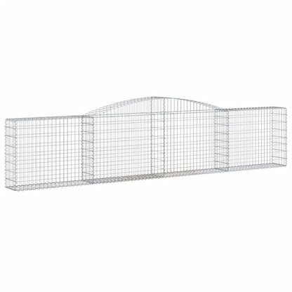 vidaXL Gabionen mit Hochbogen 10 Stk. 400x30x80/100cm Verzinktes Eisen