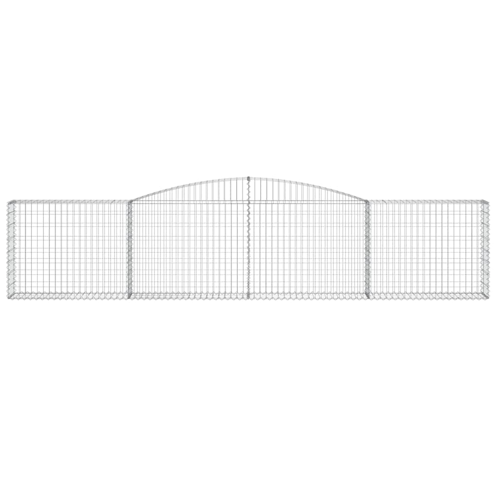 vidaXL Gabionen mit Hochbogen 20 Stk. 400x30x80/100cm Verzinktes Eisen