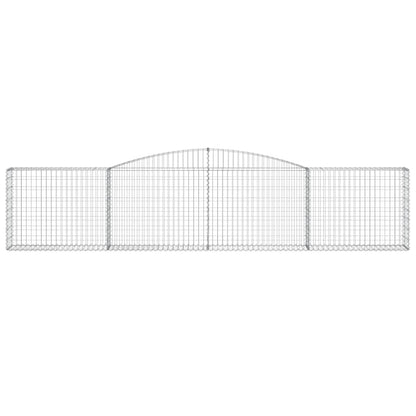 vidaXL Gabionen mit Hochbogen 20 Stk. 400x30x80/100cm Verzinktes Eisen
