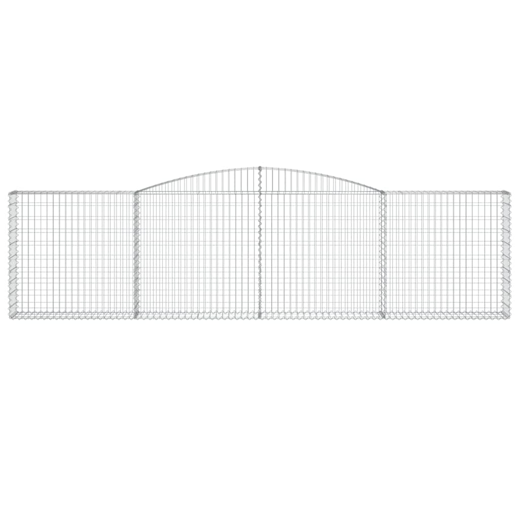 vidaXL Gabionen mit Hochbogen 3 Stk. 400x30x100/120cm Verzinktes Eisen