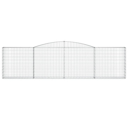 vidaXL Gabionen mit Hochbogen 3 Stk. 400x30x100/120cm Verzinktes Eisen