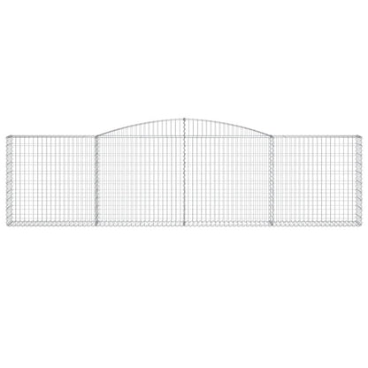 vidaXL Gabionen mit Hochbogen 6 Stk. 400x30x100/120cm Verzinktes Eisen