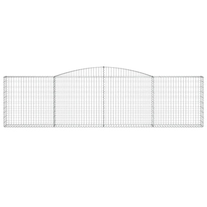 vidaXL Gabionen mit Hochbogen 9 Stk. 400x30x100/120cm Verzinktes Eisen
