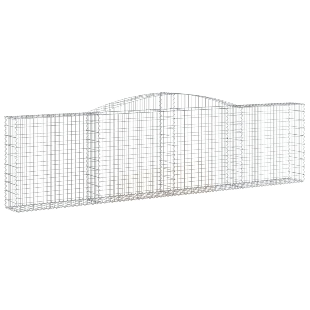 vidaXL Gabionen mit Hochbogen 10Stk. 400x30x100/120cm Verzinktes Eisen