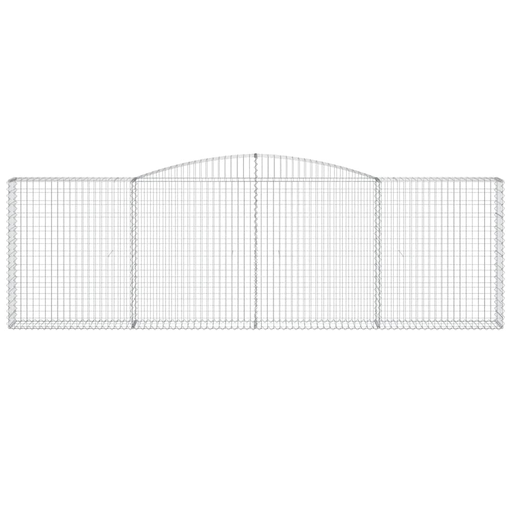 vidaXL Gabions à arc surélevé 9 pcs 400x30x120/140cm Fer galvanisé